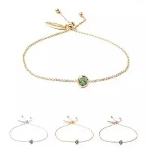 하객패션 페리도트 크리스탈 슬라이드 체인팔찌 B043 4mm