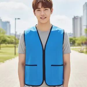 N1441 단체 조끼 색상 사이즈선택작업복 안전 상의 공구 작업용 야외근무자 건설노동자 근로자 망사 주머니