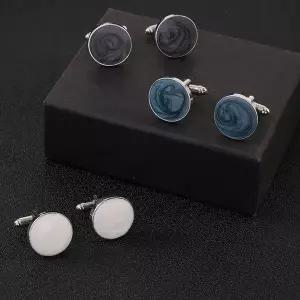 고퀄리티 정장 커프스링크 2세트 커프스링크 남자예복 선물 단추 WFKWK9S