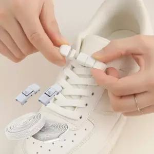 튼튼한 칼러 운동화 끈 매듭 없는 실용 클립 신발끈