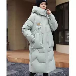 여성롱패딩 여성 하이넥 후드 롱패딩 빅포켓 겨울 점퍼 아우터 1P