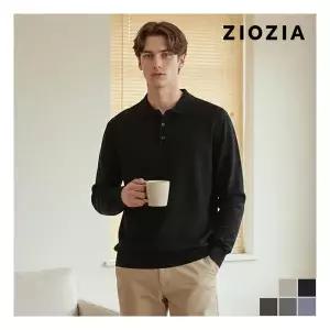 지오지아 워셔블 베이직 긴팔 카라 니트 ABD4ET1104