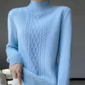 꽈배기 겨울 니트 여성겨울폴라티 여성니트폴라 니트티셔츠폴라목티 여성니트