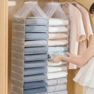 [JED] 수납걸이 칸막이 티셔츠 행거랙 다용도 옷장 바지 정리함