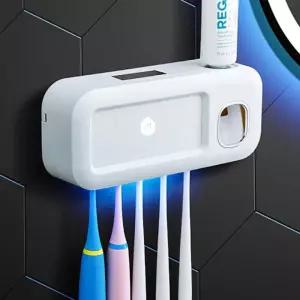 휴대용 UVC 자외선 칫솔살균기 무선 충전식 부착식 가정용 LED 벽걸이 칫솔소독기