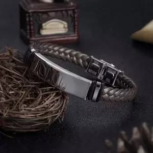 패션팔찌 클래식 커플 우정 포인트 레이어드 꼬임 가죽 팔찌 패션브레이브슬릿