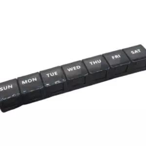 (블랙) 일주일 알약통 휴대용/여행용/출장용/약통/약케이스/약보관통/영양제/보관통/약소분통/캡슐/보관함