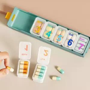 일주일 약통/휴대용/알약통/케이스/여행용/출장용/약케이스/영양제/보관통/약소분통/캡슐/보관함