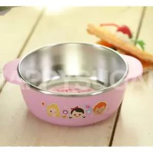 (370ml) 캐리와친구들 스텐 대접/어린이/그릇/아동/국그릇/식기/유아/키즈/스텐레스/데일리/가정용/손잡이