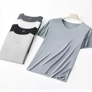 브이넥 심리스 반팔 이너 냉감 쿨 티셔츠 여름용