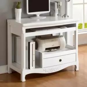 가구산책 화이트 원목 컴퓨터책상 입식PC테이블 B2136