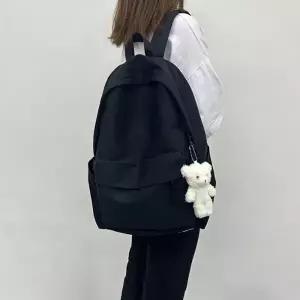 블랙 심플 디자인 책가방 캐주얼 백팩 LKB1217