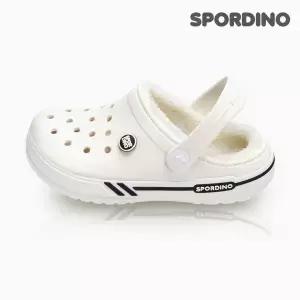 [하프클럽/]큐브밴드윈터(화이트)_스포티 원톤 패밀리 털슬리퍼/방한슈즈