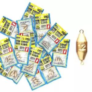 씨타임 니켄 민물 회전 도래추 봉돌 싱커 황동코팅 추