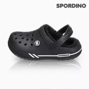 [하프클럽/]큐브밴드윈터(블랙)_스포티 원톤 패밀리 털슬리퍼/방한슈즈