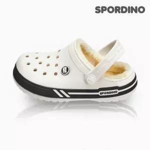 [하프클럽/]메이밴드윈터(화이트)_스포티 투톤 패밀리 털슬리퍼/방한슈즈