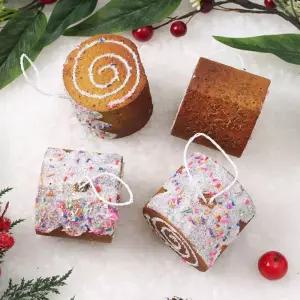 (도토로) 쿠키마을 트리 오너먼트 4p세트(롤케이크)