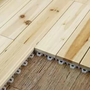 위라이즈 조립식 원목 마루 12P 베란다바닥인테리어 조립마루 나무발판