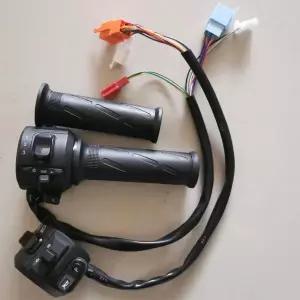 전기 자전거 가속기 스쿠터 스로틀 세발 자전거  회전/3 속도/역방향 스위치 라이트 하이 로우 빔 브레이크