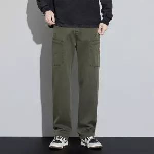윈터솔져 남성용 팬츠 캐주얼 봄 데일리룩 면린넨 일자 와이드 멀티포켓 빅사이즈 KUK1