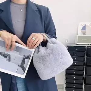 여성 밍크 퍼 핸드백 데일리 토트 미니백 CH-22920T