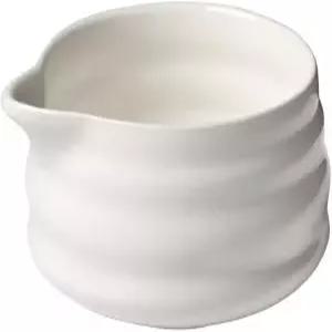 블렌드웰 세라믹 말차 볼과 스파우트 휘젓고 따를 수 있는 화이트 차완 믹싱