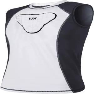 야구 축구 농구 라크로스용 TUOY 청소년 패딩 셔츠 가슴 갈비뼈 보호 심장 흉골 압박