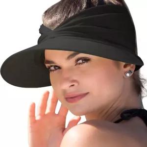 스포츠 골프 테니스 러닝을 위한 자외선 차단 기능이 있는 여성용 썬 바이저 포니테일 모자