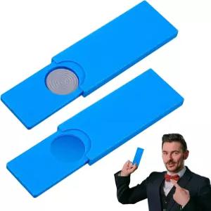 8개의 매직 트릭 코인 슬라이더 케이스 사라지는 상자 파티가 장난감 스테이지 마술 소품 기믹 액세서리를