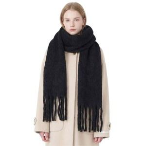 여성용 타이호툴리 스카프 겨울 오버사이즈 두꺼운 따뜻한 태슬 추운 날씨 큰 담요 부드러운 숄