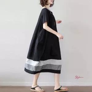 여름 롱린넨 치마 쉬폰 빅사이즈 임부복 원피스 면 면원피스opq421