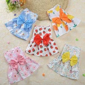 강아지 원피스 공주 여름 외출복 드레스 리본 애견abc672