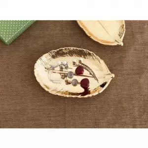 하우스앤디자인 나뭇잎 악세사리 트레이함 진열 보관 쥬얼리 쟁반 장식용 소품 화장대