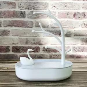 하우스앤디자인 백조의호수 악세사리 귀걸이 거치대함 진열 보관 트레이 쥬얼리 쟁반 장식용 소품 화장대
