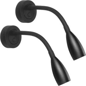 캠핑카 밴 여행용 트레일러 트럭 보트 내부 조명을 위한 12V LED 조광식 독서등 2팩 USB 충전기가 장착된