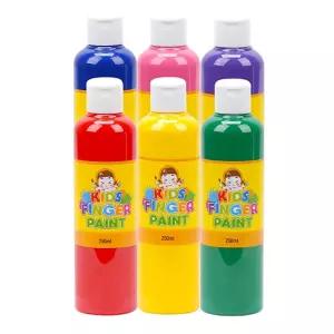 미술놀이 핑거페인트 250ml x 6색 세트 [BWG35346]