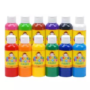 미술놀이 핑거페인트 120ml x 12색 세트 [BLW97418]