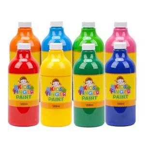 미술놀이 핑거페인트 1000ml x 8색 세트 [BON37877]