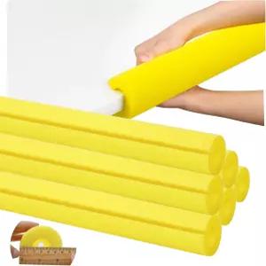 하나이브 옐로우 6개 40 x 2.4 0.6 인치 점보 풀면 파이프 단열 폼 튜브 프리 슬릿 클램프 수영 부유 공예