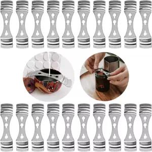 20개 금속 캔들 심지 센터링 장치 양초 제작용 실버 스테인리스 스틸 홀더