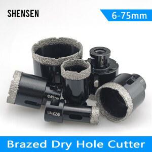 Pcs M14 스레드 다이아몬드 건식 진공 드릴 Brazed 코어 도구 대리석 타일 구멍 세트 화강암 드릴링 비트 도자기
