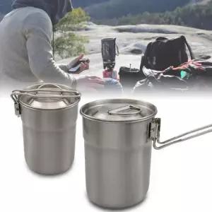 등산용컵 캠핑용 스텐 손잡이컵 등산용 머그컵 소형 라면냄비