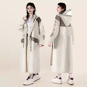 우비 오버핏 후드 롱 레인코트 OSM-1005887