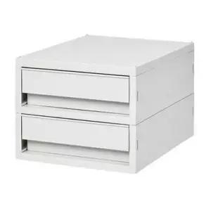 [생활] 수납함 정리상자 중형서랍형 2단박스