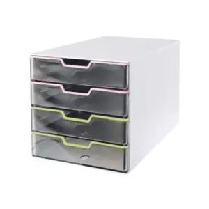 파츠 카파맥스 데코 투명서류함 4단 (1개) 15104/270x340x270mm