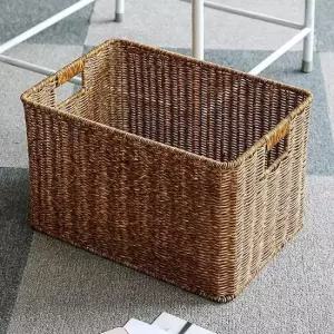 바스켓 라탄짜임 사각 인테리어 바구니(44x30cm)