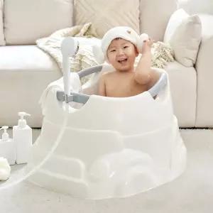 플라팜 허그붕붕 아기욕조 국내생산 통 목욕 유아욕조 샤워기거치