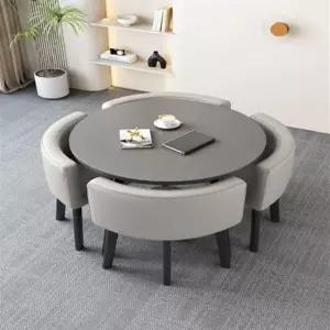 80cm 매장 원형 접히는 블랙 인용 원형테이블 세트 색상별 카페 인테리어 음식점 업소용