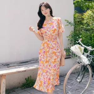 하와이안펀치 꼬임리본 세미 머메이드 원피스 빅사이즈/모임룩/나들이룩1242671