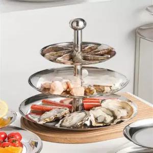 3단 해산물접시 횟집 해물 트레이 플레이팅 조개구이 대형 이자카야 스시 뷔페 아이스 초밥